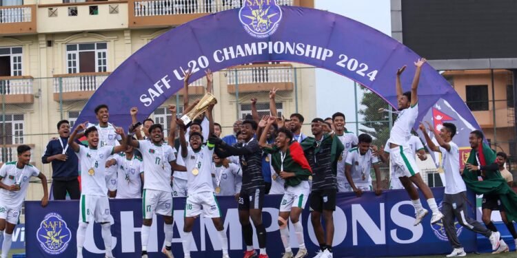 গোলের পর বাংলাদেশের ফুটবলারদের উল্লাস। ছবি : সংগৃহীত