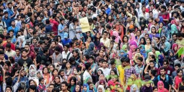 ছাত্র আন্দোলনের সময়ের একাংশ।
ছবিঃ সংগৃহীত